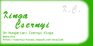 kinga csernyi business card